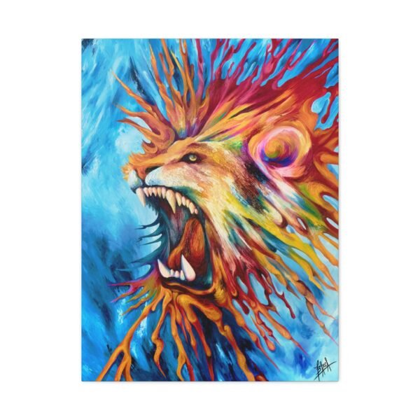 Copy of Vibrant Roaring Lion Canvas Art Print - Bold Modern Wall Decor - Image 5