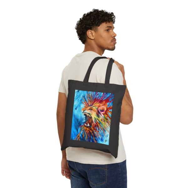 Vibrant Lion Canvas Tote Bag - Bold Art for Eco-Friendly Style - Image 7