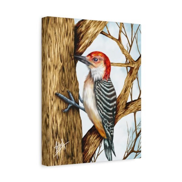 Red-Headed Woodpecker Canvas Art - Stretched Matte Wall Decor - Image 6