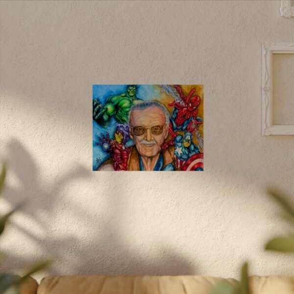 Stan Lee Superhero Watercolor Art Poster - Perfect for Comic Fans - Image 16