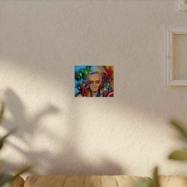 Stan Lee Superhero Watercolor Art Poster - Perfect for Comic Fans - Image 4