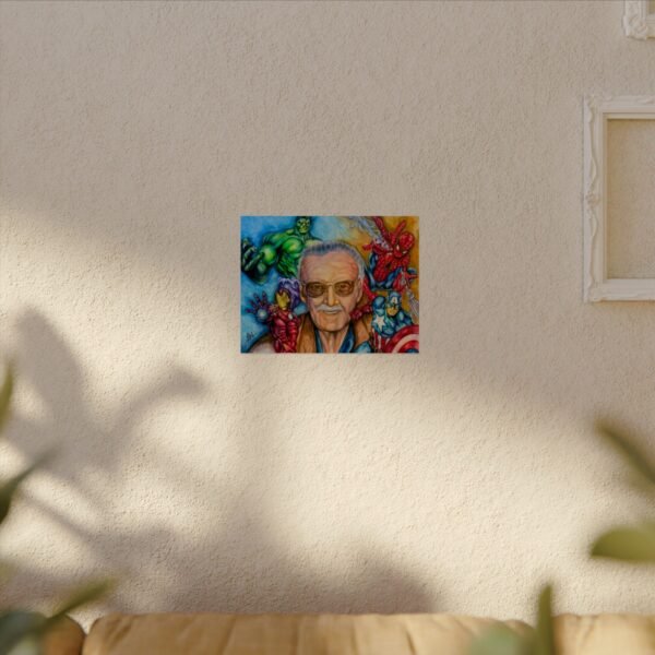 Stan Lee Superhero Watercolor Art Poster - Perfect for Comic Fans - Image 8