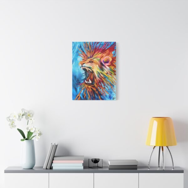 Copy of Vibrant Roaring Lion Canvas Art Print - Bold Modern Wall Decor - Image 3