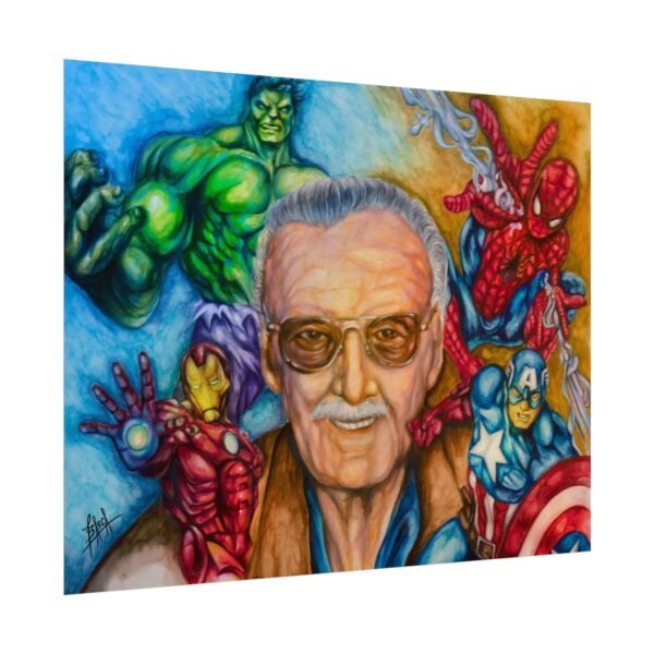 Stan Lee Superhero Watercolor Art Poster - Perfect for Comic Fans - Image 23