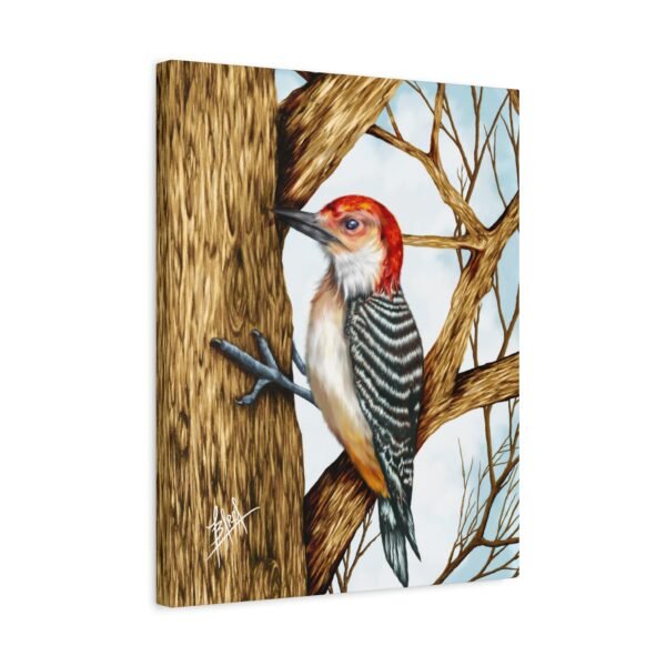 Red-Headed Woodpecker Canvas Art - Stretched Matte Wall Decor - Image 10
