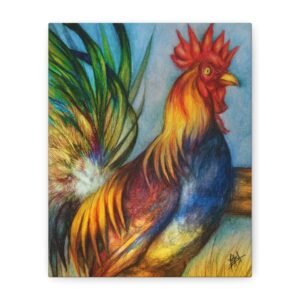 Vibrant Rooster Art Canvas - Colorful Farmhouse Home Decor