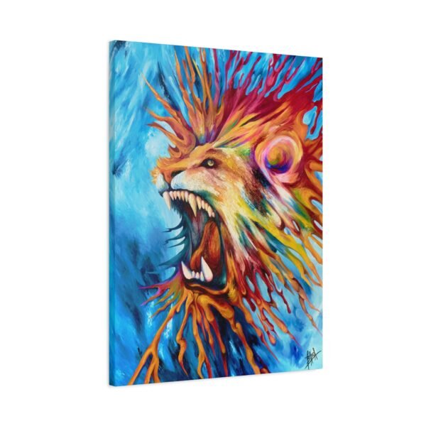 Copy of Vibrant Roaring Lion Canvas Art Print - Bold Modern Wall Decor - Image 6