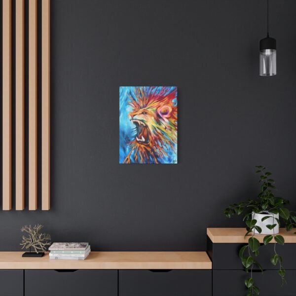 Copy of Vibrant Roaring Lion Canvas Art Print - Bold Modern Wall Decor - Image 4