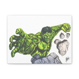 Hulk Canvas Wall Art - 12x16" Superhero Decor for Comic Fans