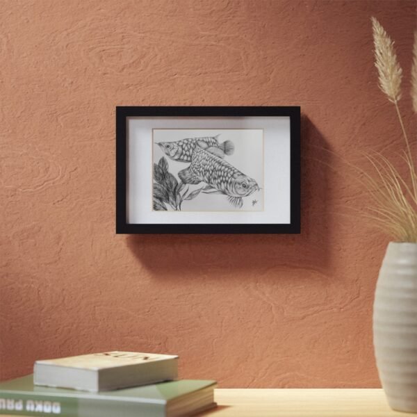 Framed Posters - Fish Artwork in Graphite - Image 7