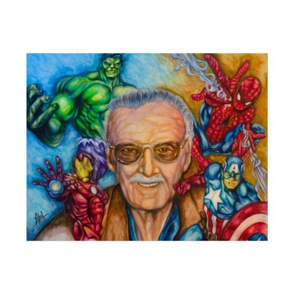 Stan Lee Superhero Watercolor Art Poster - Perfect for Comic Fans - Image 13