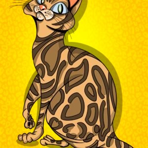Bengal Cat Cartoon 2