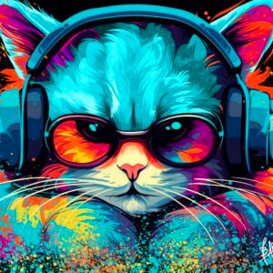 Pop Art Cat DJ