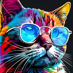 Cat Pop Art Glasses