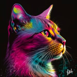 Pop Art Cat Glow