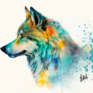 Colorful Wolf