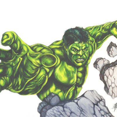 Hulk Colored Pencil Print