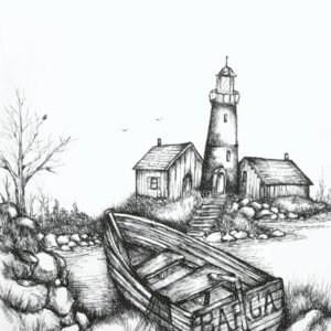 Lighthouse with Boat