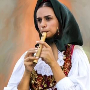 Sardinian Woman with Flute