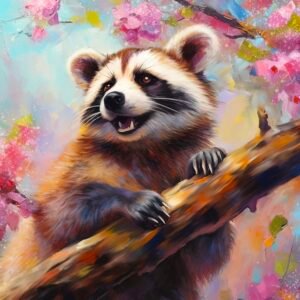 Apple Blossom Raccoon