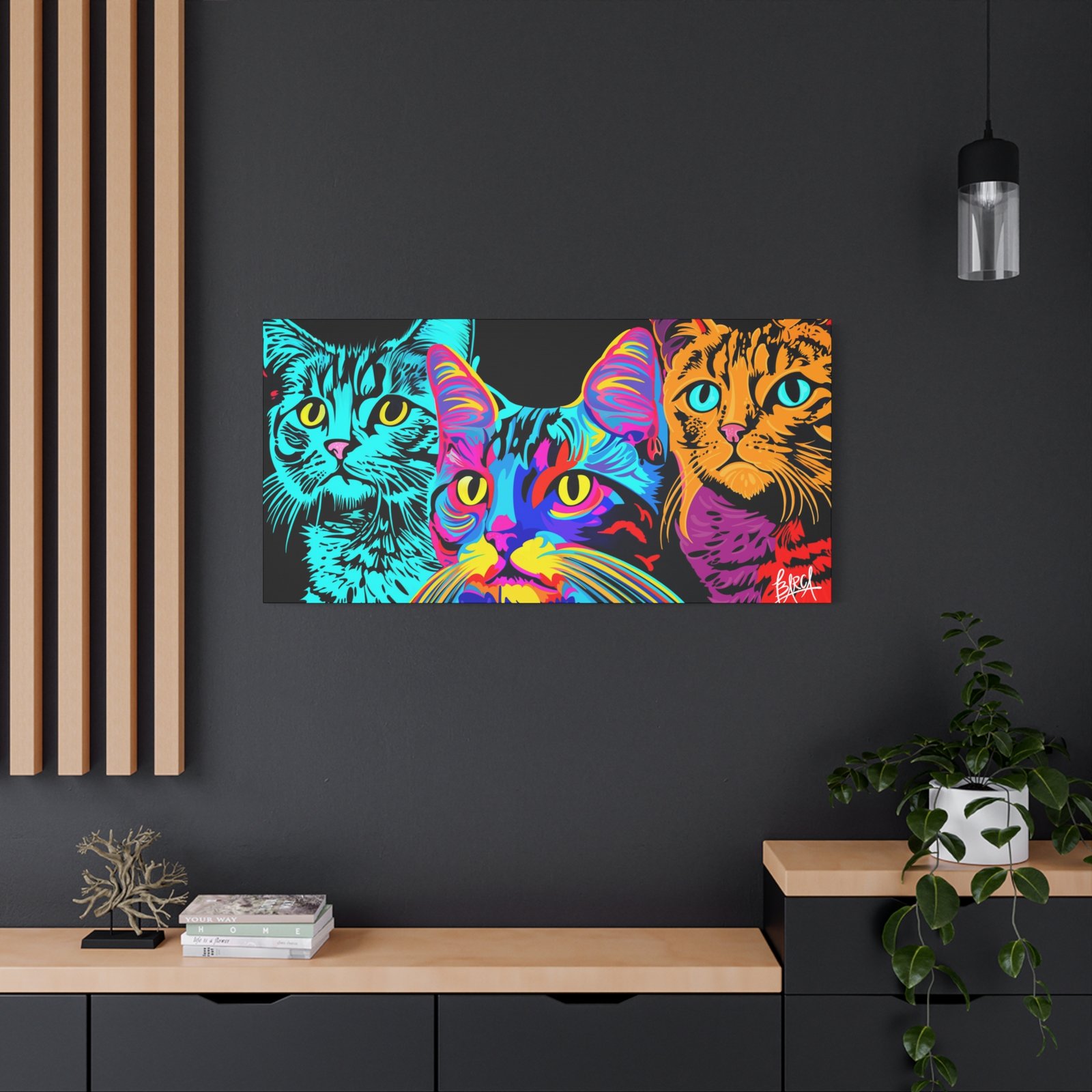 Animal Art Canvas - Vibrant Cat Canvas Print, Colorful Cat Wall Art, Home Decor for Cat Lovers, Pet Lover Gift, Colorful Cat Portraits - Image 80
