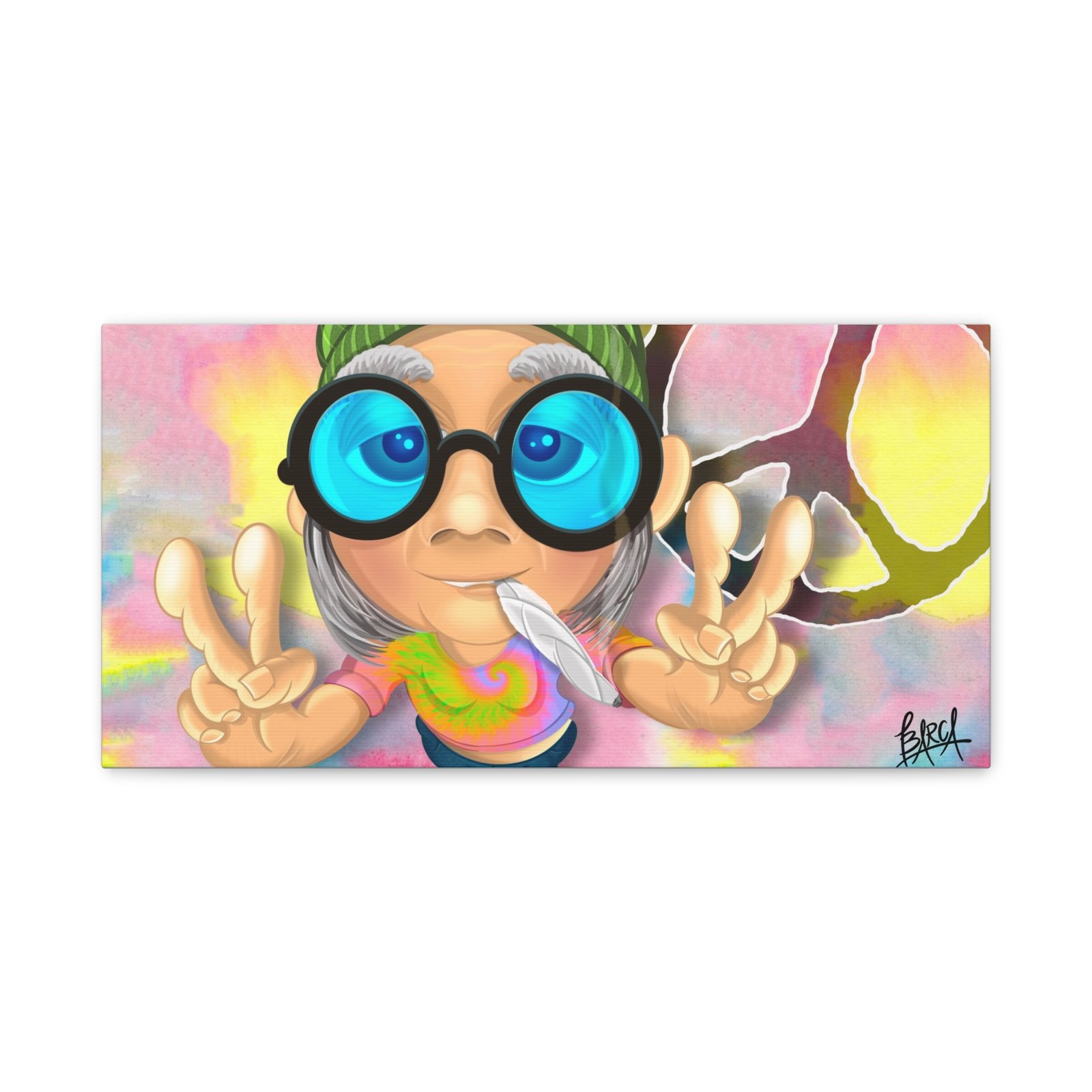 Other Art Portrait - Peace Vibes Canvas Art, Retro Wall Decor, Gift for Hippie Lovers, Boho Home Decor, Colorful Chill Room Art - Image 21