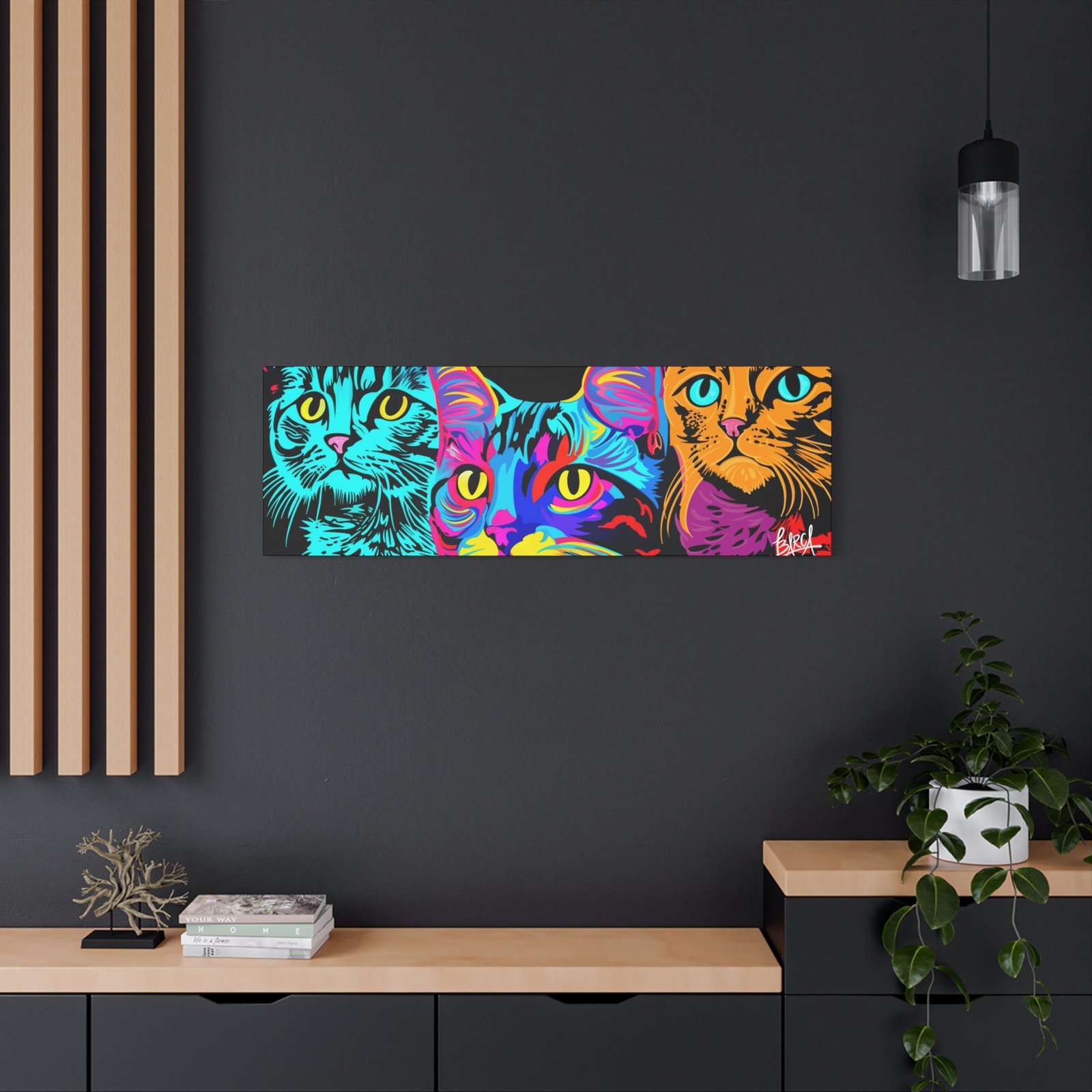 Animal Art Canvas - Vibrant Cat Canvas Print, Colorful Cat Wall Art, Home Decor for Cat Lovers, Pet Lover Gift, Colorful Cat Portraits - Image 76