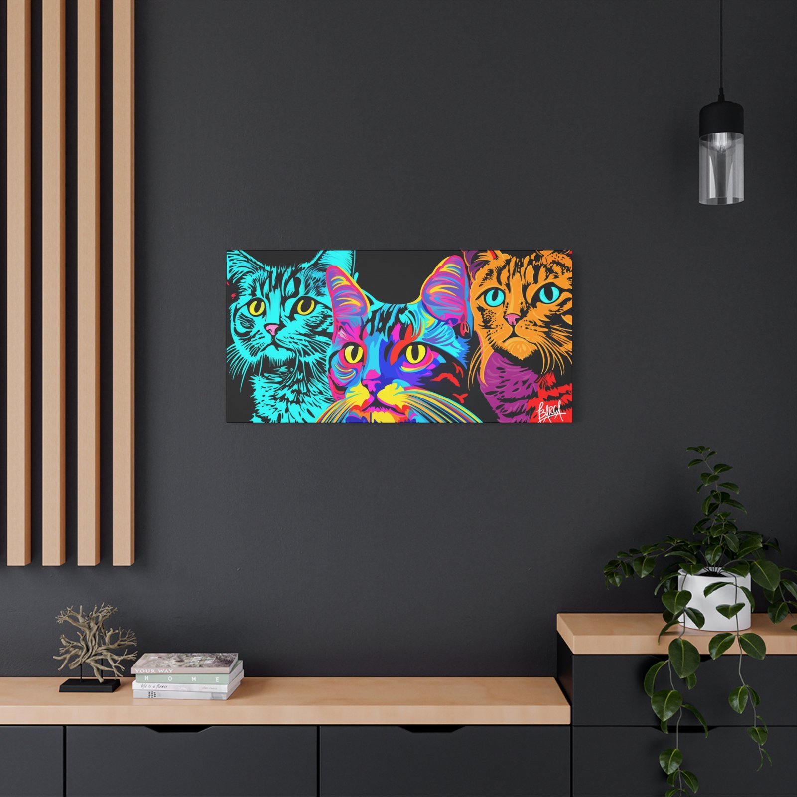 Animal Art Canvas - Vibrant Cat Canvas Print, Colorful Cat Wall Art, Home Decor for Cat Lovers, Pet Lover Gift, Colorful Cat Portraits - Image 68