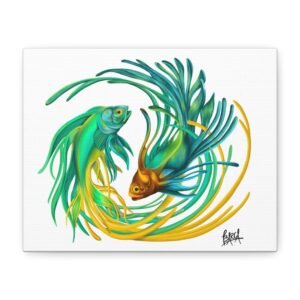 Animal Art Canvas - Artistic Fish Canvas Wall Art, Colorful Fish Print for Home Decor, Vibrant Swim Art for Living Room, Unique Gift for Fish Lovers, [...]
