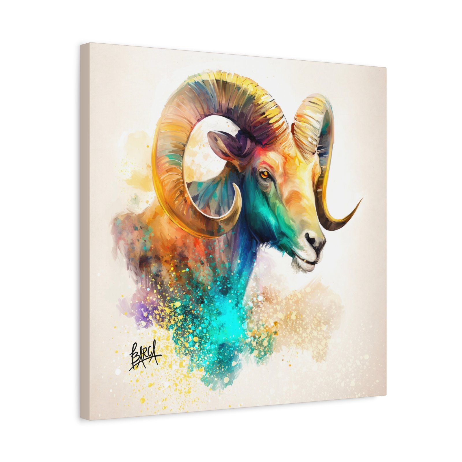 Animal Art - Aries Colorful Ram Canvas Art, Animal Wall Decor, Unique Home Decoration, Gift for Art Lovers, Goat Decor - Image 22