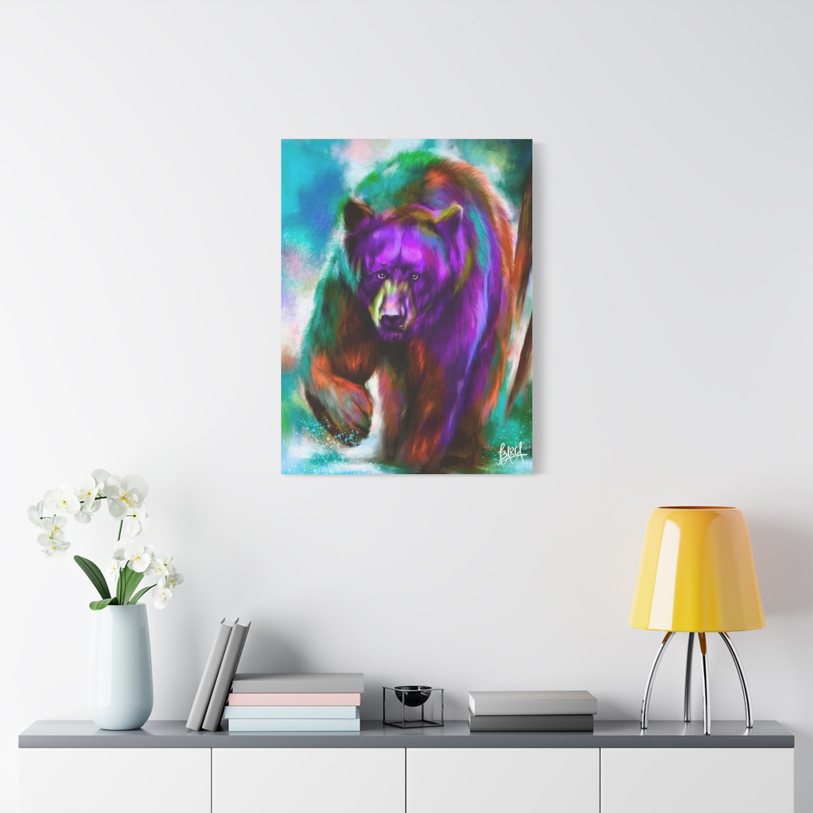 Animal Art Canvas - Portrait Vibrant Bear Canvas Art, Colorful Wall Decor, Animal Lover Gift, Colorful Home Decor, Wildlife Artwork, Unique Art Piece - Image 43