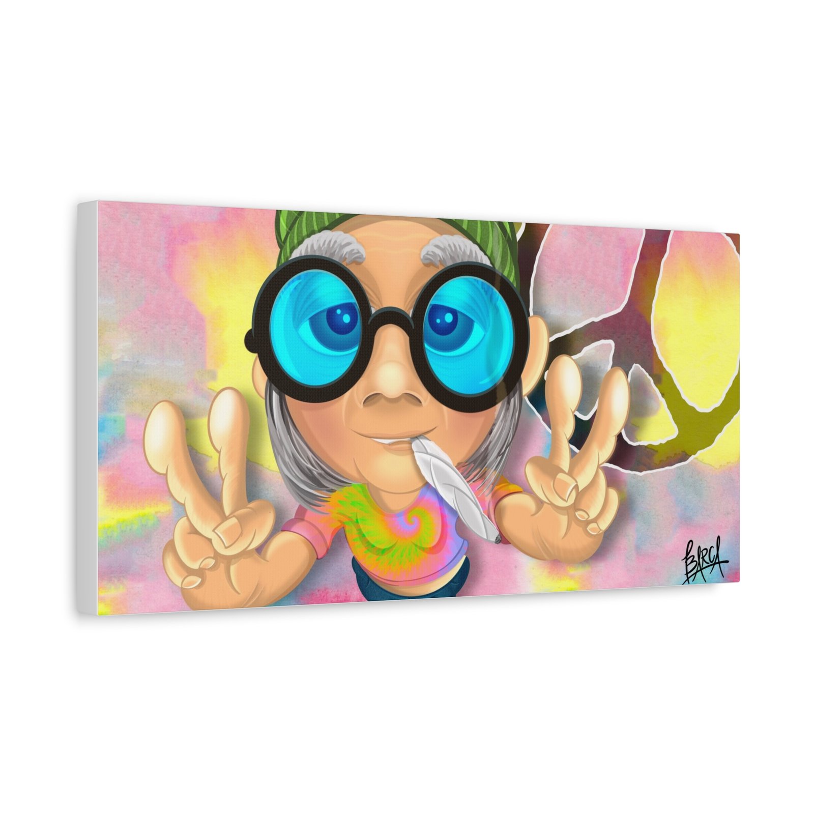 Other Art Portrait - Peace Vibes Canvas Art, Retro Wall Decor, Gift for Hippie Lovers, Boho Home Decor, Colorful Chill Room Art - Image 22