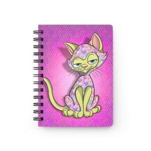 Sassy Cat Art - Vibrant Popsicle Sassy Cat Spiral Journal - Cute Cat Sketch, Diary, Notebook for Cat Lovers, Gift for Students, Art Journal, Colorful Stationery