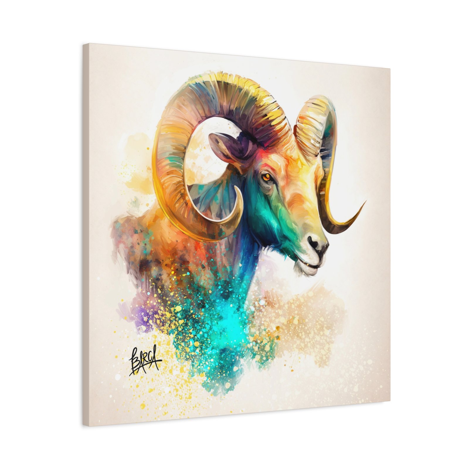 Animal Art - Aries Colorful Ram Canvas Art, Animal Wall Decor, Unique Home Decoration, Gift for Art Lovers, Goat Decor - Image 30