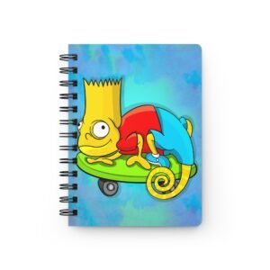 Chamo Pop Art - Colorful Illustrated Spiral Bound Bart Simpson Journal, Note-Taking, Sketchbook, Gift for Students, Fun Office Supplies, Vibrant Art Journal