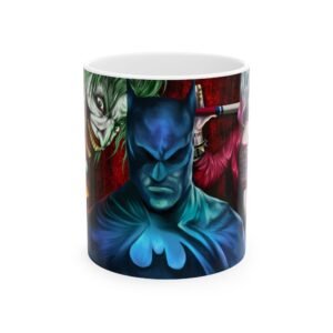 Batman vs Joker Ceramic Mug | Superhero Coffee Cup, Comic Book Gift, Unique Drinkware, Geeky Home Decor, Birthday Present