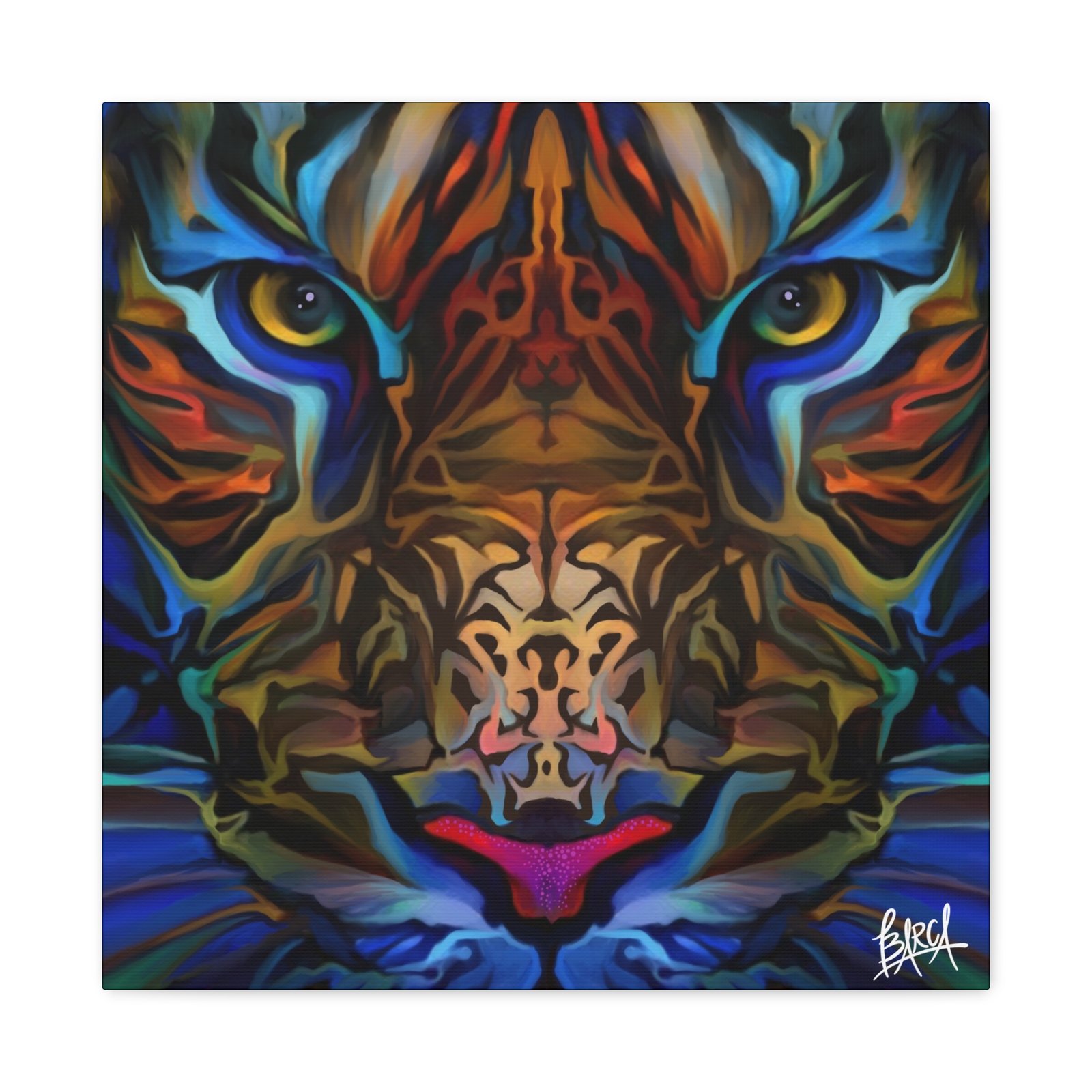 Animal Art Canvas - Portrait Vibrant Tiger Canvas Wall Art, Colorful Animal Decor, Modern Home Aesthetic, Gift for Art Lovers, Unique Wildlife Artwork - Image 89
