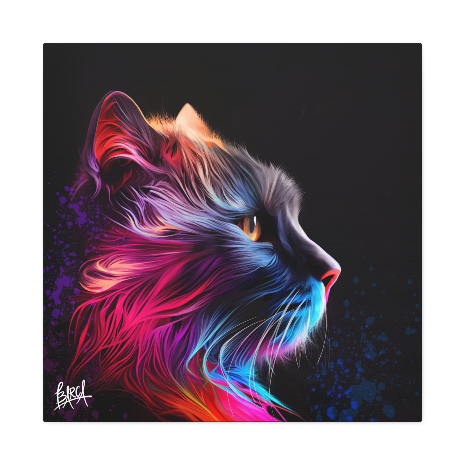 Animal Art Canvas - Vibrant Cat Wall Art Canvas, Colorful Pet Decor, Home Decoration, Gift for Cat Lovers, Feline Art Print, Animal Lover Gift - Image 33