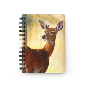 Animal Art Deer - Elegant Deer Spiral Bound Journal | Nature Lover's Notebook, Gift for Writers, Daily Planner, Travel Journal, Sketchbook