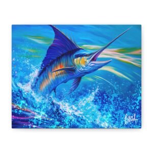 Animal Art Canvas - Vibrant Canvas Wall Art Print, Colorful Fish Decor, Deep Sea Home Decor, Nautical Gift, Tropical Ocean Artwork