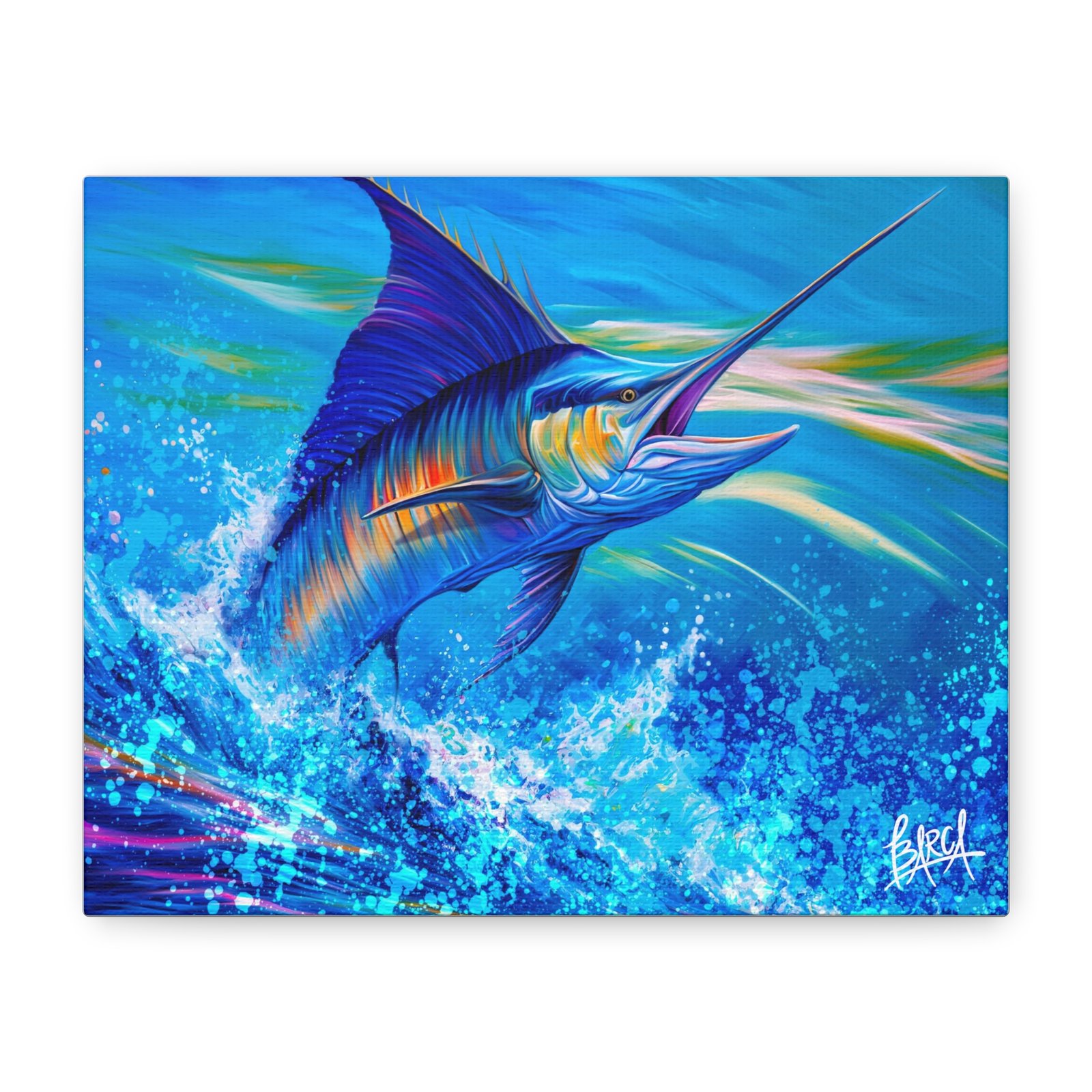 Animal Art Canvas - Vibrant Canvas Wall Art Print, Colorful Fish Decor, Deep Sea Home Decor, Nautical Gift, Tropical Ocean Artwork
