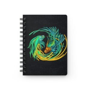 Animal Art Fish - Spiral Bound Journal with Colorful Fish Design, Creative Journal, Gift for Writers, Artistic Notebook, Eco-Friendly Diary, Unique Art [...]