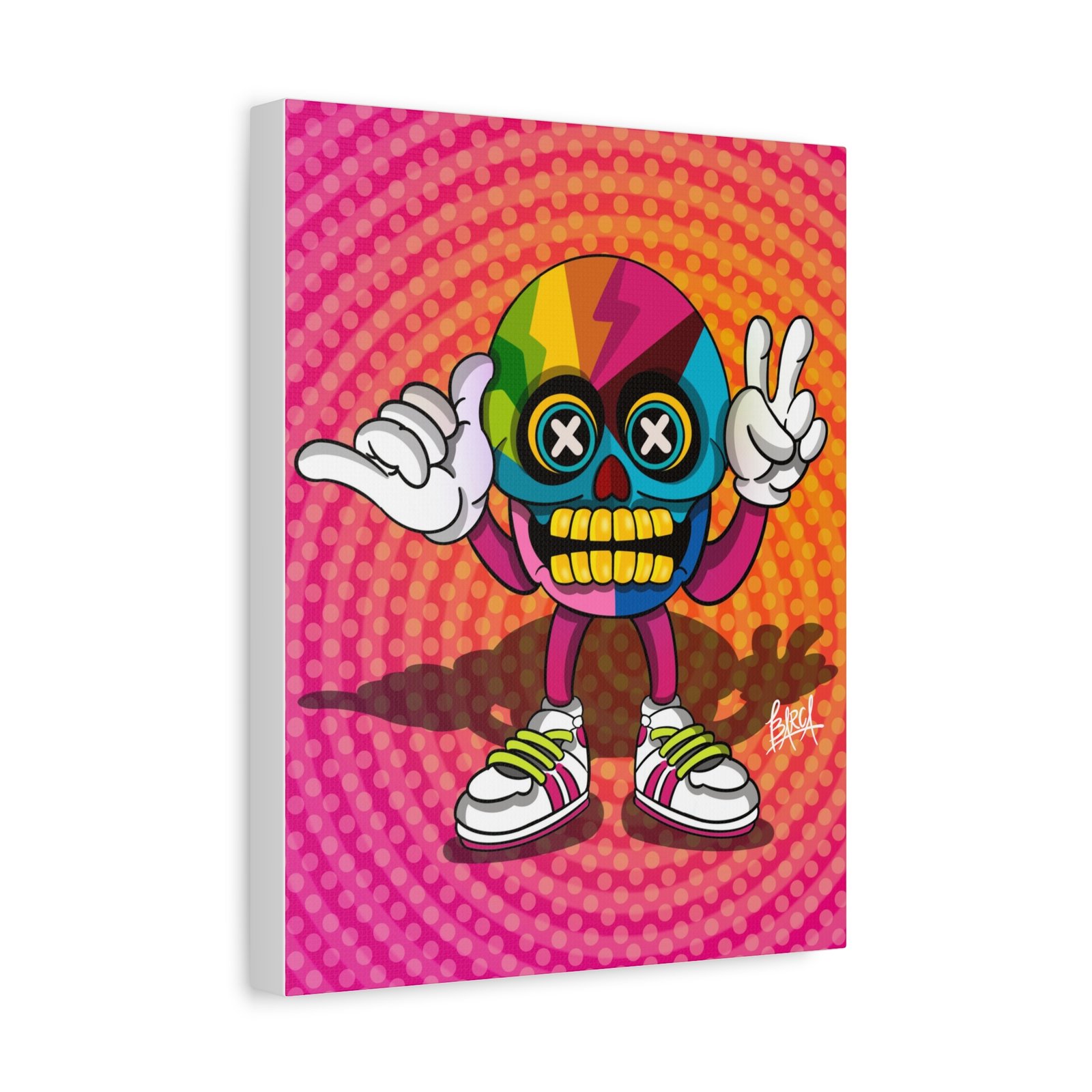 Other Art Portrait - Colorful Skull Canvas Art Print, Psychedelic Wall Decor, Unique Gift for Art Lovers, Vibrant Home Decor, Fun Room Accent - Image 6