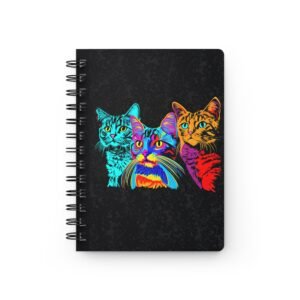 Animal Art Cat - Colorful Cat Spiral Journal | Cute Notebook for Cat Lovers, Diary, Sketchbook, Gift for Pet Owners, Fun Writing