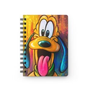 Others Art - Disney Inspired Colorful Pluto Art Cartoon Spiral Bound Journal, Fun Notebook, Cartoon Journaling, Creative Writing, Kids Stationery, Gift for Students