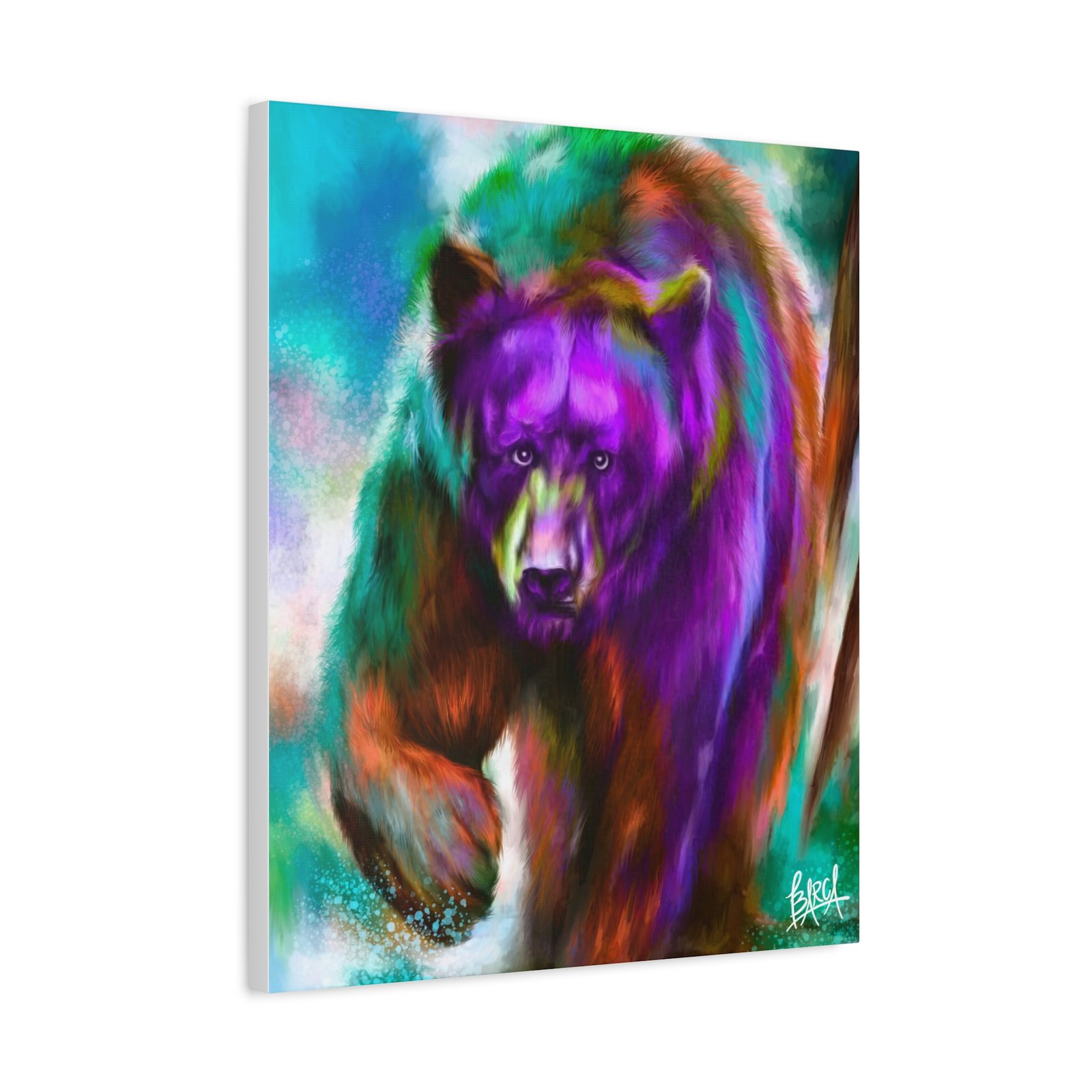Animal Art Canvas - Portrait Vibrant Bear Canvas Art, Colorful Wall Decor, Animal Lover Gift, Colorful Home Decor, Wildlife Artwork, Unique Art Piece - Image 30