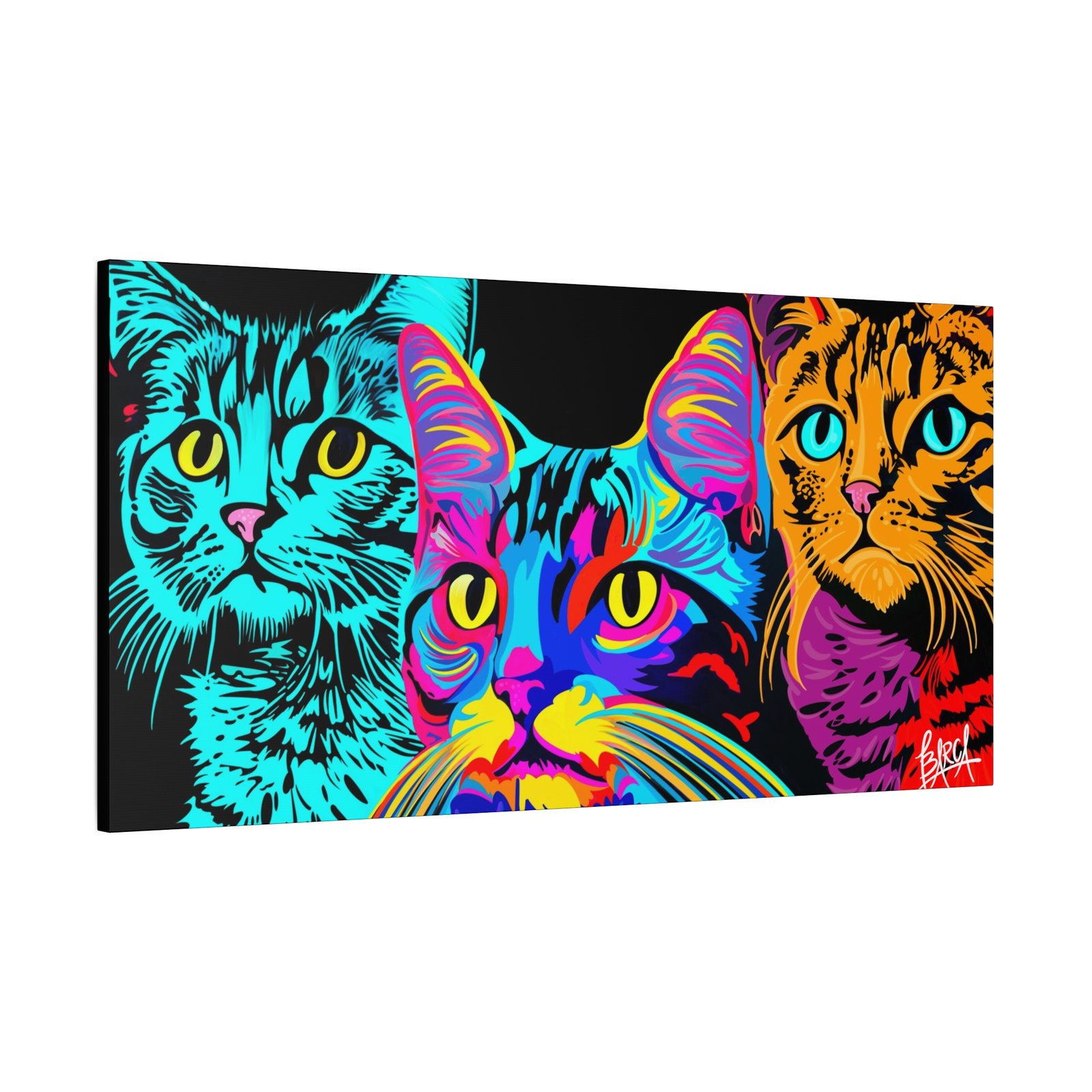 Animal Art Canvas - Vibrant Cat Canvas Print, Colorful Cat Wall Art, Home Decor for Cat Lovers, Pet Lover Gift, Colorful Cat Portraits - Image 78