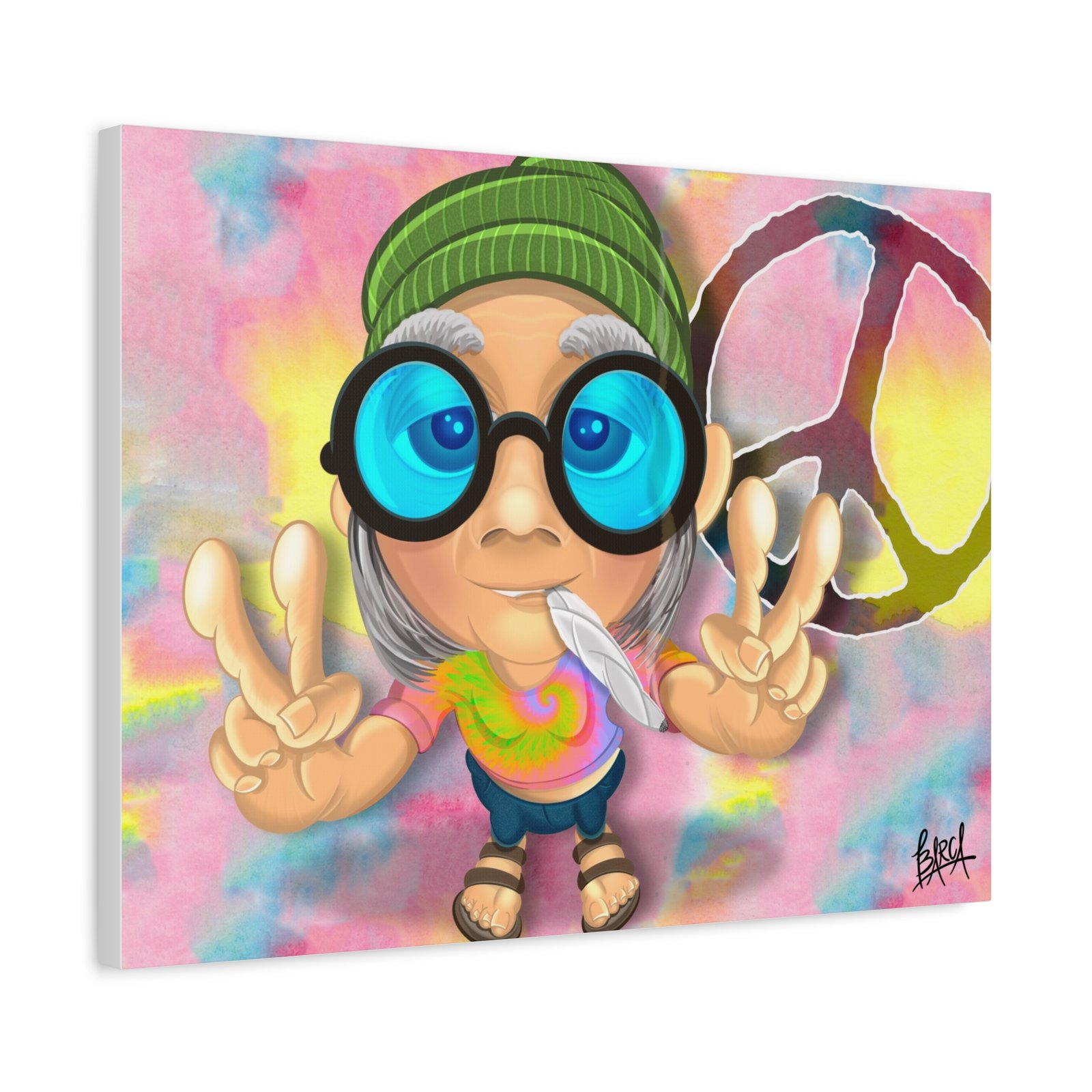 Other Art Portrait - Peace Vibes Canvas Art, Retro Wall Decor, Gift for Hippie Lovers, Boho Home Decor, Colorful Chill Room Art - Image 34