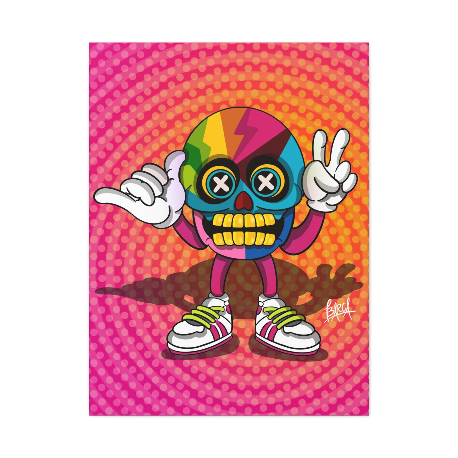 Other Art Portrait - Colorful Skull Canvas Art Print, Psychedelic Wall Decor, Unique Gift for Art Lovers, Vibrant Home Decor, Fun Room Accent - Image 33