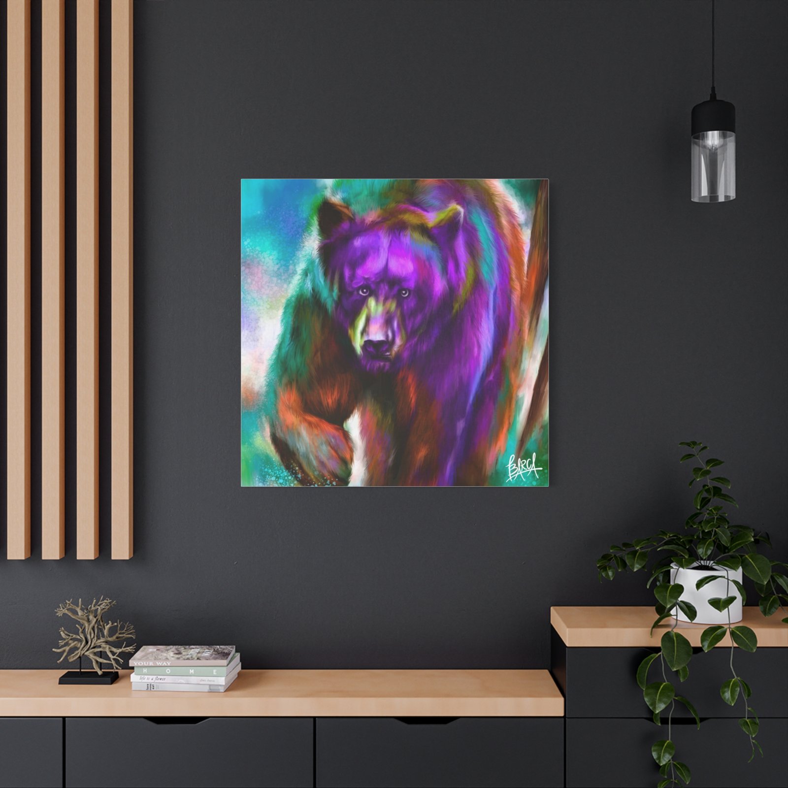 Animal Art Canvas - Portrait Vibrant Bear Canvas Art, Colorful Wall Decor, Animal Lover Gift, Colorful Home Decor, Wildlife Artwork, Unique Art Piece - Image 104